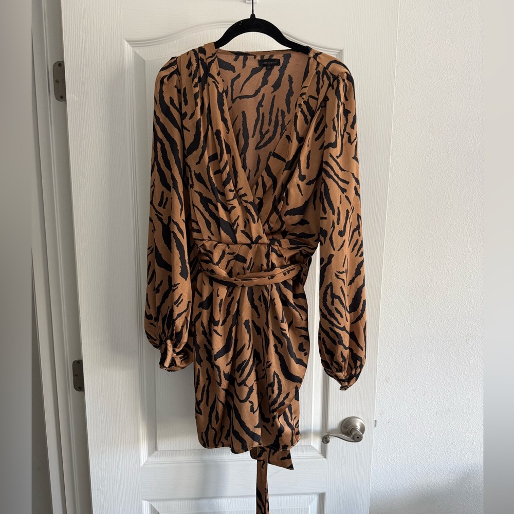 Miss Avenue Animal Printed Mini Dress SZ S